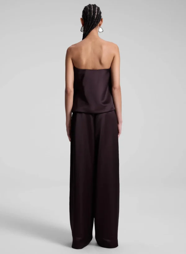 Women A.L.C. Bottoms>Ryder Satin Wide Leg Pant