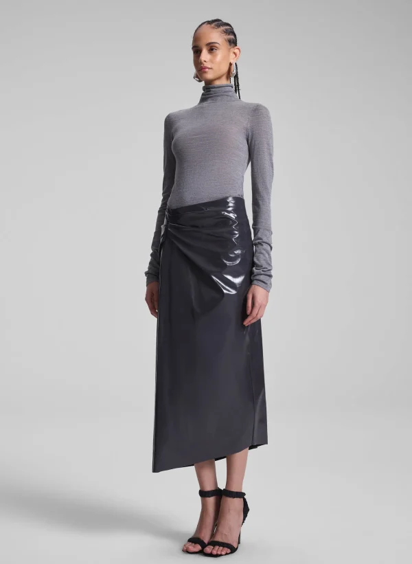 Women A.L.C. Bottoms | Skirts>Tessa Patent Vegan Leather Midi Skirt
