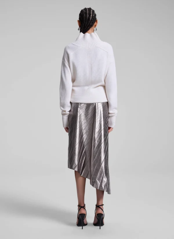 Women A.L.C. Bottoms | Skirts>Tracy Metallic Vegan Leather Skirt