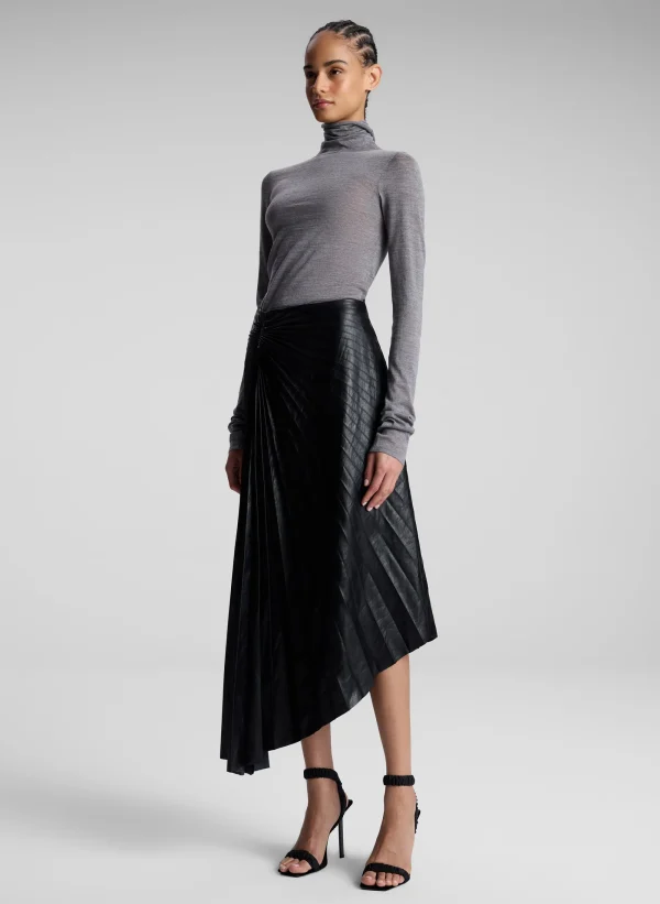 Women A.L.C. Bottoms | Skirts>Tracy Textured Vegan Leather Skirt